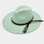 Mint Braided Faux Leather Panama Hat