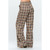 High Rise Plaid Wide Leg Pant