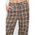 High Rise Plaid Wide Leg Pant