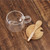 Borosilicate Glass Teacup w/Bamboo Lid & Spoon  10oz