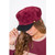 Burgandy Black Cabby Hat