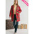 Multi Plaid Loose Fit Open Jacket