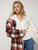 Rust Multi Jacket Plaid With Open Front Details