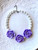 Purple Rose Bubblegum Necklace