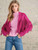 Hot Pink Fringe Cropped Jacket