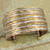 Mixed Metal Hammered Bunch Cuff Bracelet