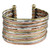 Mixed Metal Hammered Bunch Cuff Bracelet