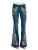 Embroidered  Slim Fit Flared Jeans
