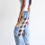 Flannel & Denim Combo Pants
