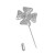 Clover Lapel Brooch Fuzzy Beanie