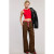 Plaid/Flannel Contrast Waistband Leopard Pants