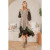 Elastic V neck Dress