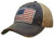 Distressed mesh cap with flag