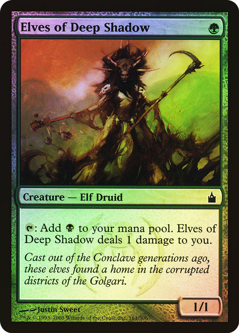 MTG 【FOIL】深き闇のエルフ/Elves of Deep Shadow Foil】《深き闇のエルフ/Elves of Deep Shadow》[RAV] 緑C