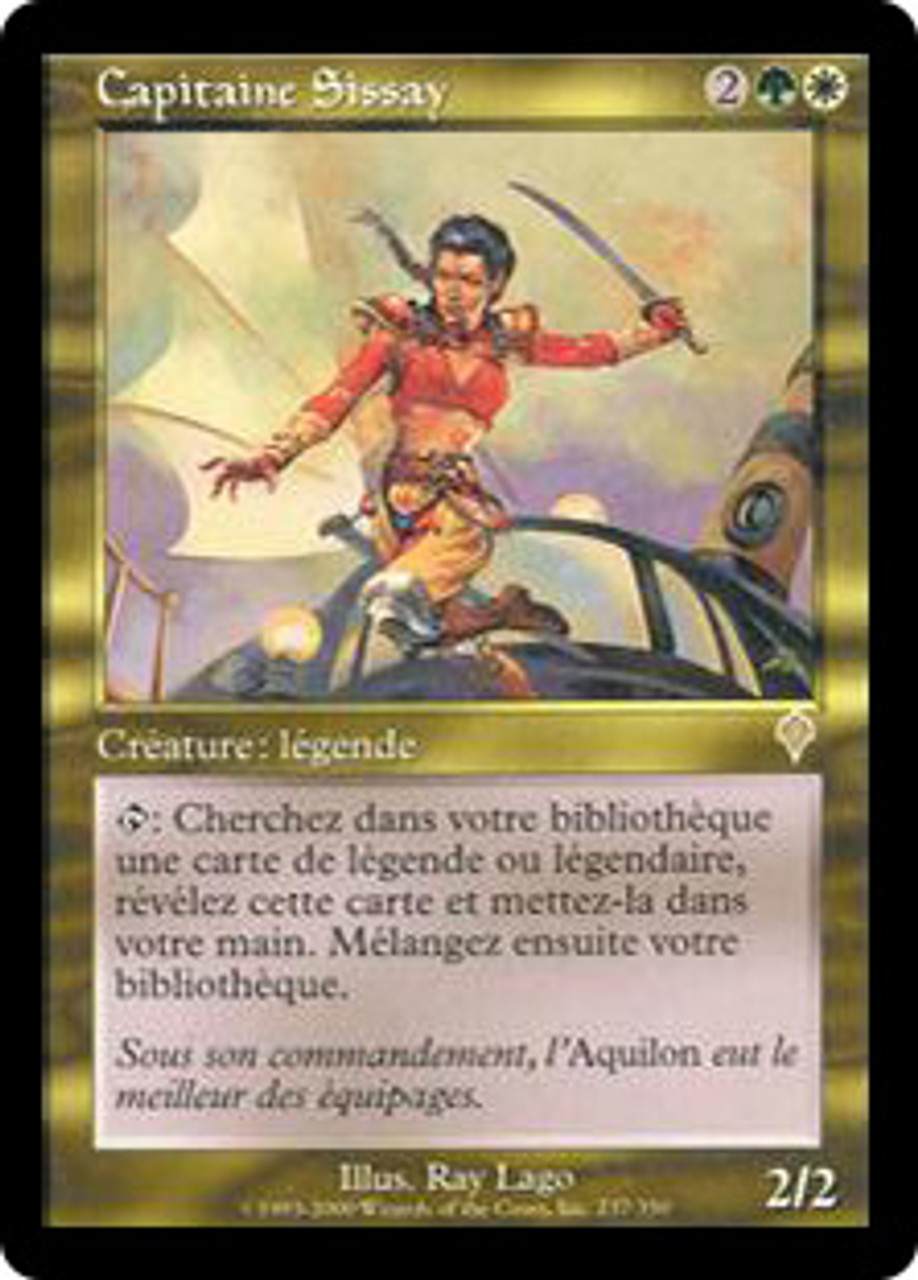 【匿名配送】MTG　foil版　英語版　艦長シッセイ/Captain Sisay Captain Sisay | Invasion - French | Star City Games