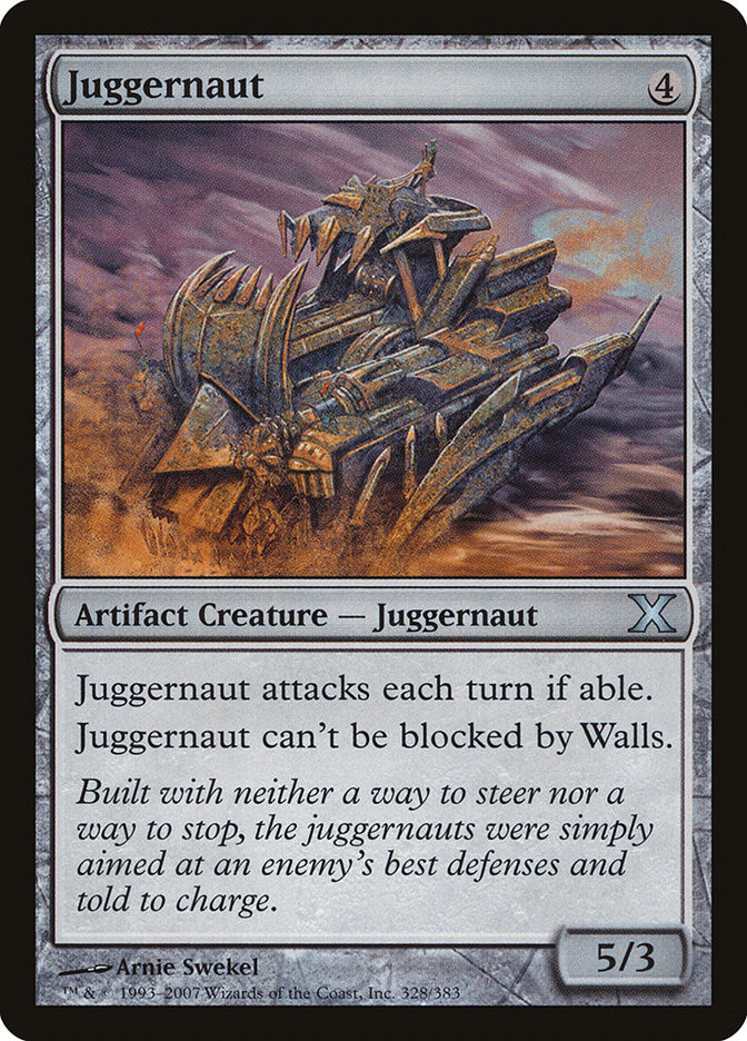 mtg juggernaut cards | 10th Edition Mishra's Juggernaut [The Brothers' War]