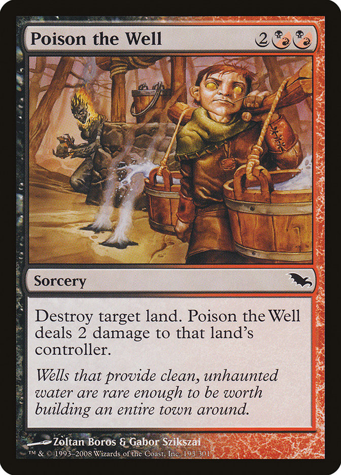poison mtg cards MtG Shadowmoor Common Poison the Well #193