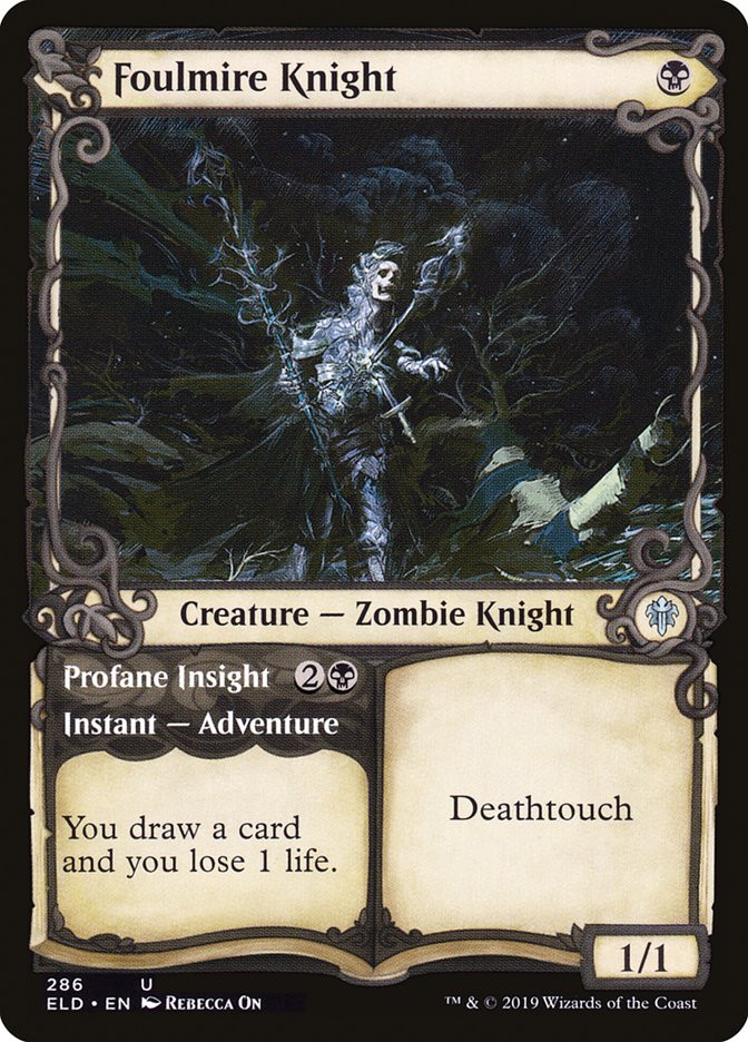 Foulmire Knight // Profane Insight | Throne of Eldraine | Star
