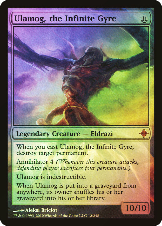 【未使用】MTG Ulamog the Infinite Gyre 英語Foil Ulamog, the Infinite Gyre | Rise of the Eldrazi | Star City Games