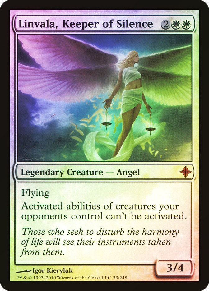 静寂の守り手、リンヴァーラ サインド？ of Keeper MTG《静寂の守り手、リンヴァーラ⁄Linvala, Silence(MM3 純