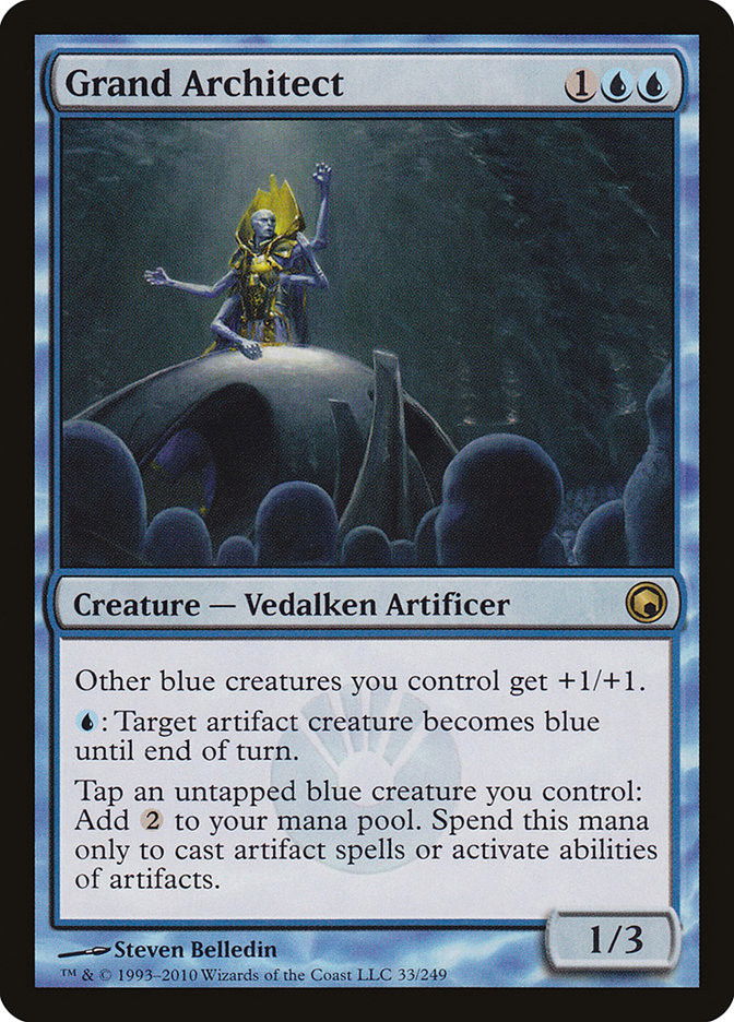 mtg scars of mirrodin card list Magic the Gathering Put three 1/1 white Soldier creature tokens onto the battlefield Grand Architect | Scars of