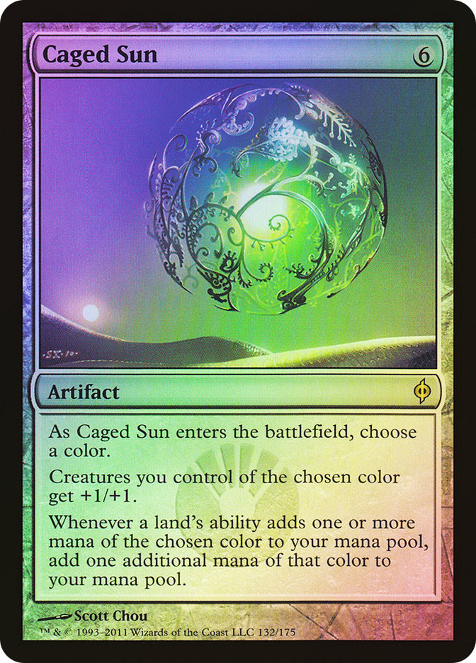 Magic The Gathering – Caged Sun (Sole Ingabbiato) – Carta Rara Da New Phyrexia (NPH) - 2