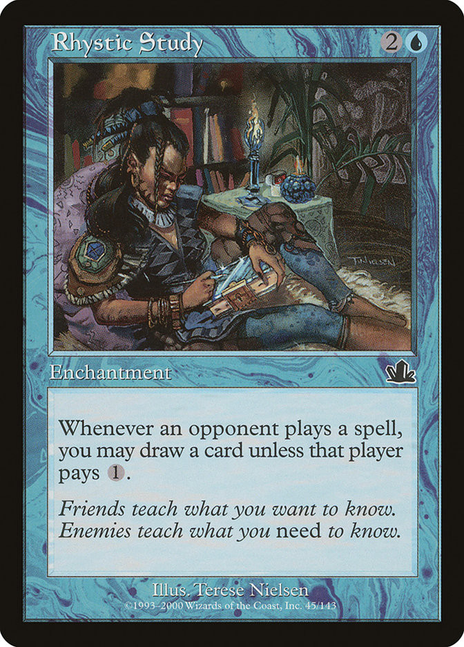 Rhystic Study Prophecy Card Regular NM Condition Magic The