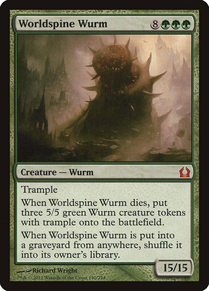 Magic: The Gathering - Worldspine Wurm Card | Mythic Rare, Return To Ravnica Set