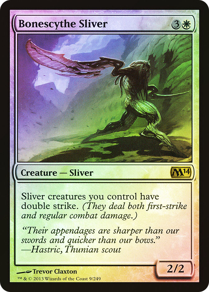 Magic The Gathering - Bonescythe Sliver - Magic 2014 Card Magic The Gathering Adventures: Slivers In Magic 2014 Sliver Mtg - Foto 6