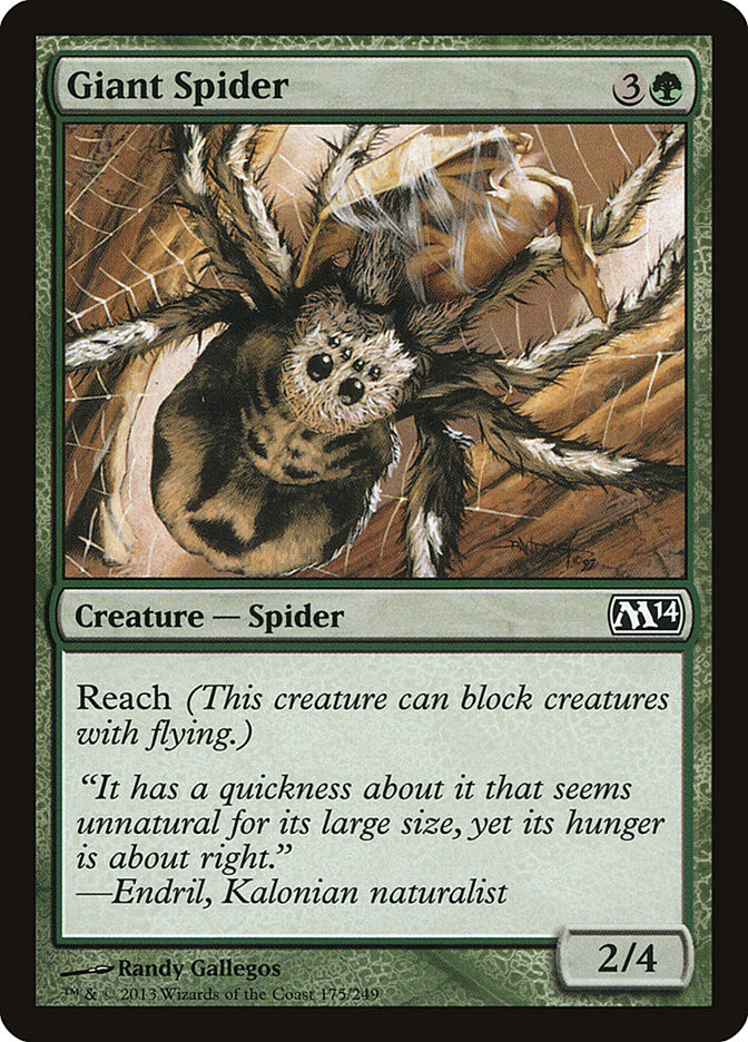 large mtg cards Giant Spider | Magic 2014 capacity storage solution Magic The Gathering Trading Card