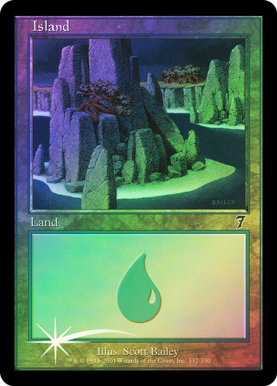 MTG 島 Island LEA NM- Island (#332) | 7th Edition | Star