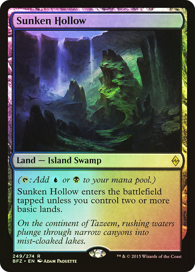 Magic: The Gathering - Sunken Hollow (Conca Infossata) - Battle For Zendikar (BFZ) - Carta Singola R