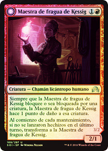 Kessig Forgemaster // Flameheart Werewolf | Shadows over Innistrad ...