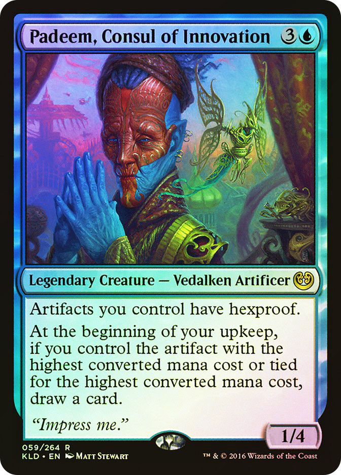 mtg cards that give artifacts hexproof Padeem, Consul of Innovation | Kaladesh Nettlecyst (Extended Art) [Modern Horizons