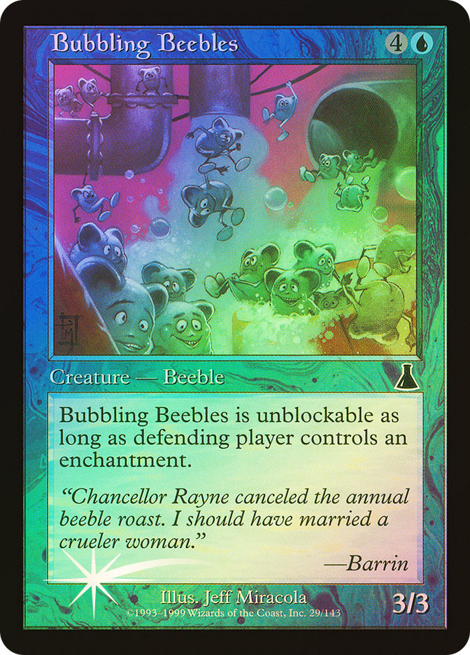 泡立つビーブル/Bubbling Beebles mtgプレイマット Bubbling Beebles | Urza's Destiny | Star City Games