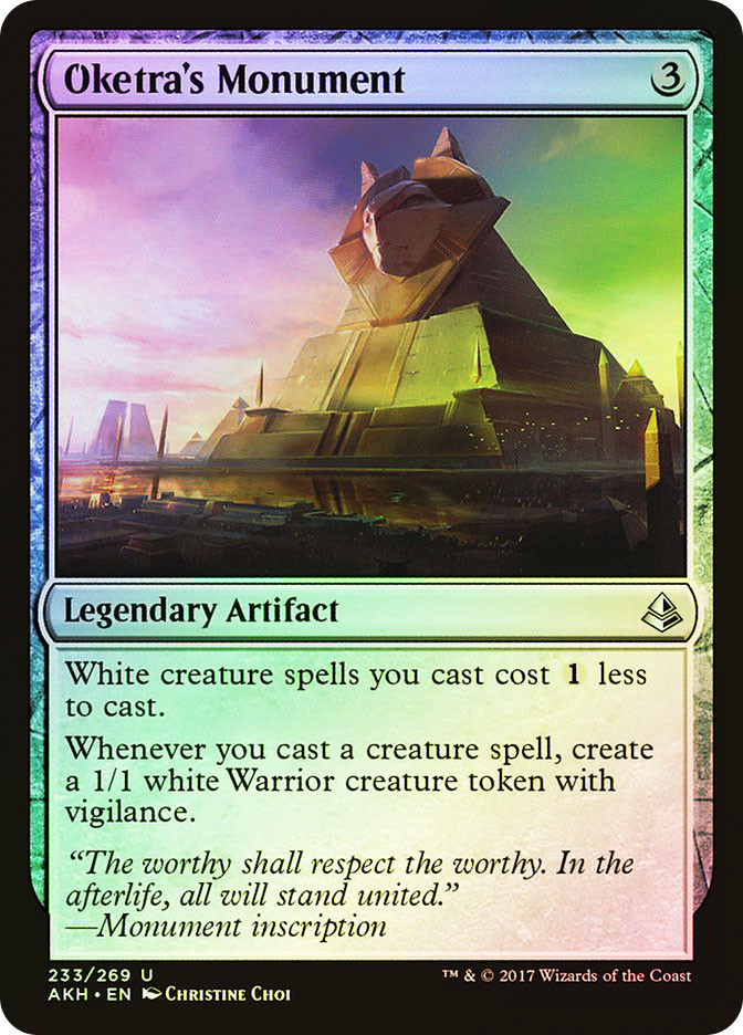mtg monument cards Silumgar Dragons of Tarkir (Magic: The Gathering) (Each of them puts the top two cards of their library into their graveyard.) (Activate each exhaust ability only once.) Illustrated by Anthony Devine. Oketra's Monument | Amonkhet |