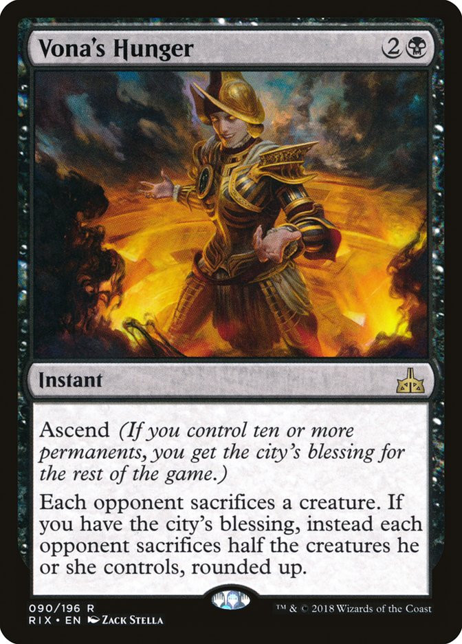 Vona's Hunger | Rivals of Ixalan | Star City Games