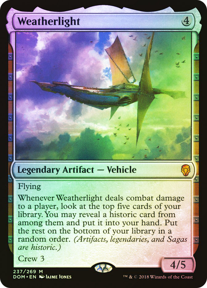 weatherlight mtg card Magic the Gathering Dominaria Mythic Rare Foil Weatherlight #237
