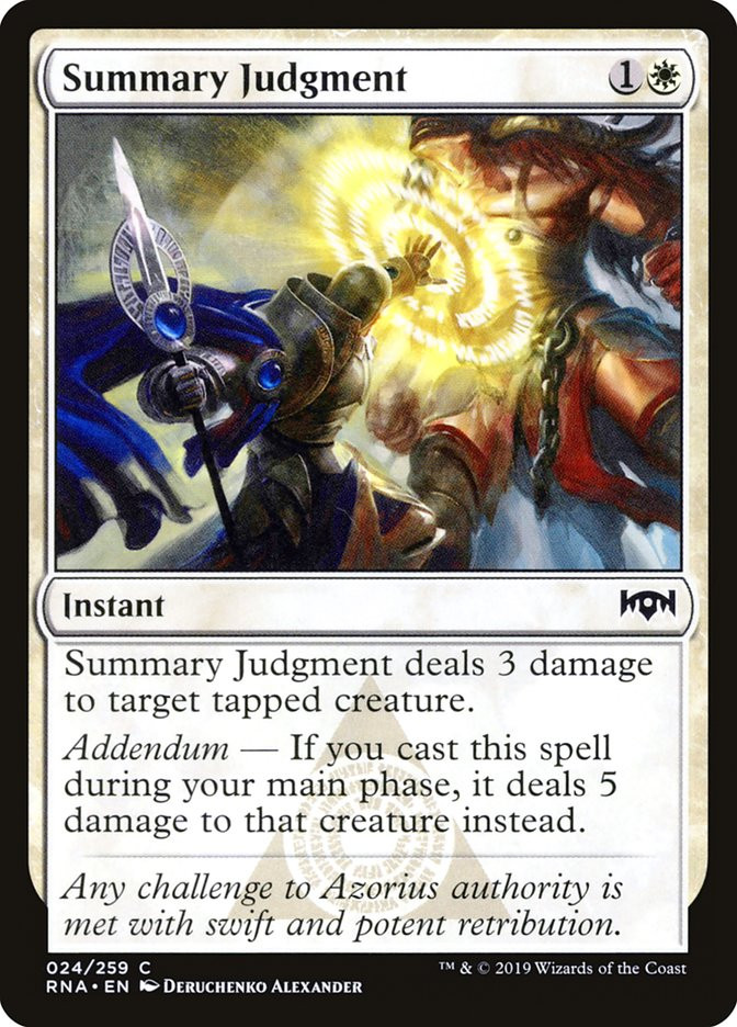 Summary Judgment | Ravnica Allegiance | Star City Games