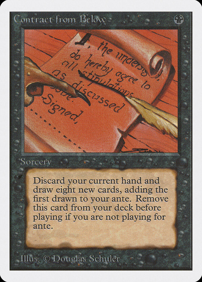 Contract from Below プレイマット サイン入り MTG Contract from Below | Unlimited Edition | Star City Games
