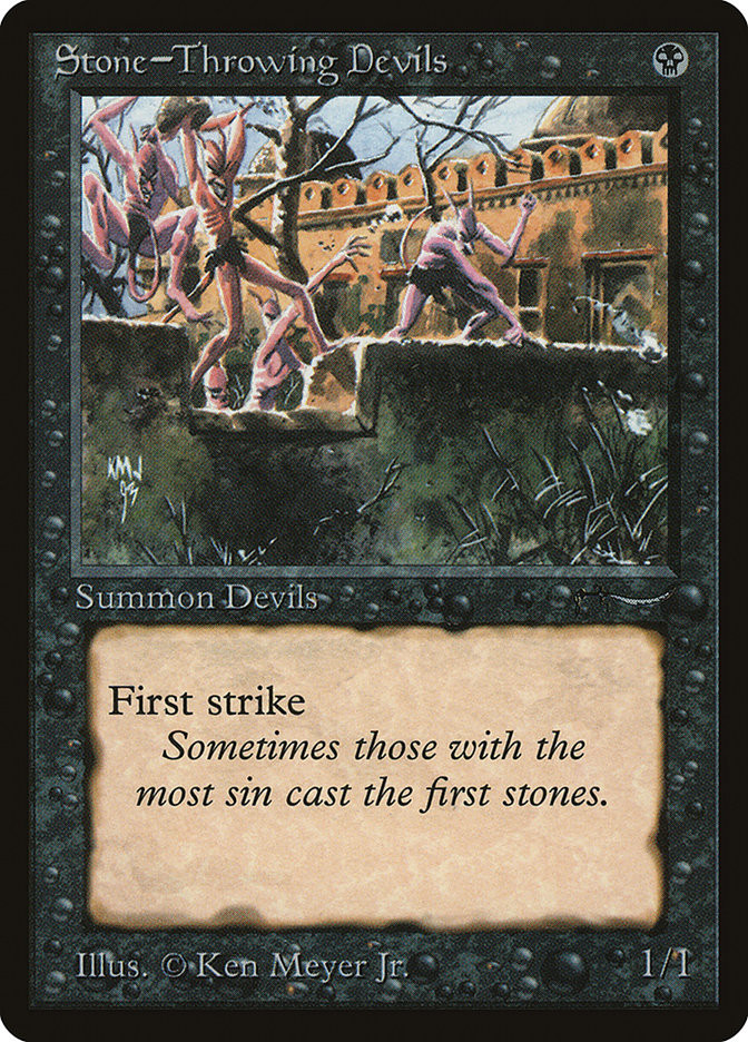 stone throwing devils mtg card Stone-Throwing Devils (Light) | Arabian Nights