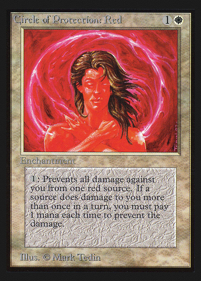 mtg protection from red cards 1X MAGIC THE GATHERING CIRCLE OF PROTECTION: NM-MT CARD All cards will be carefully packed for safe transit Protection in MTG - Rules,