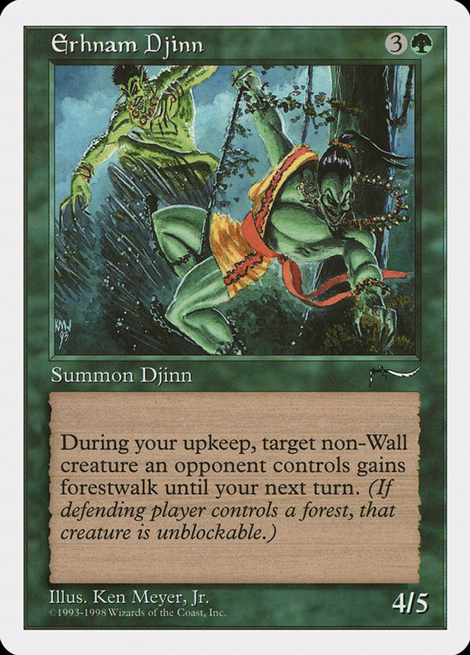 MTG Erthmam Djinn アーナム・ジン　アラビアンナイト　英語 MTG ERHNAM DJINN Arabian Nights (OldManMTG 005-030) | eBay