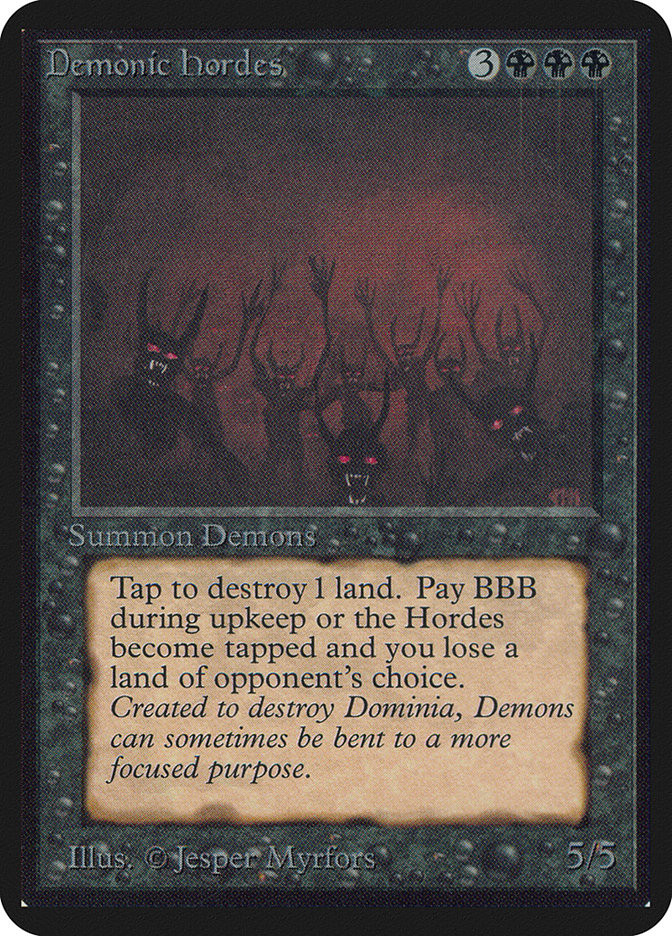 MTG レアカード Demonic Hordes リバイズド Demonic Hordes | Alpha | Star City Games