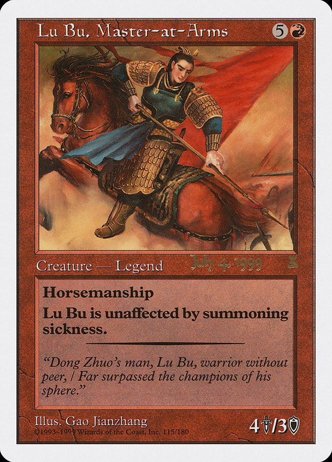 マジック：ザ・ギャザリング Lu Bu, Master-at-Arms error Lu Bu, Master-at-Arms (Prerelease) (Portal: Three Kingdoms) (July