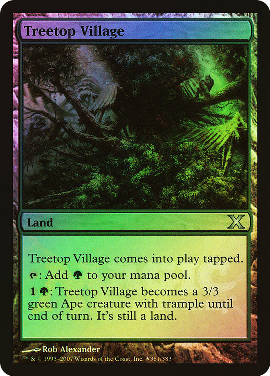 定番お買い得バイン　MTG 樹上の村/Treetop Village foil 英語2枚　ULG 土地