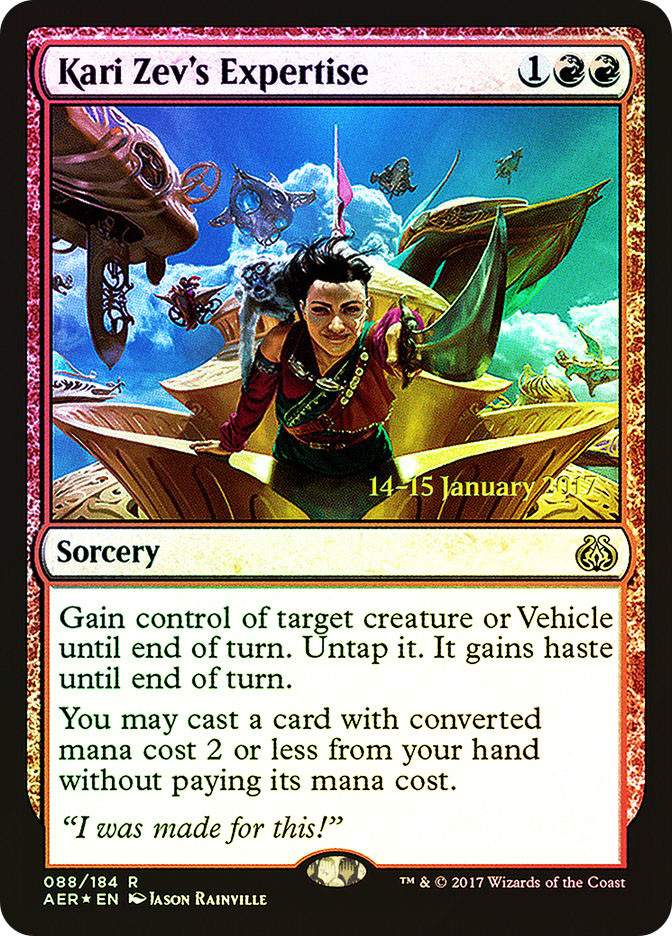 Kari Zev's Expertise (Prerelease) (Aether Revolt) | Promo | Star