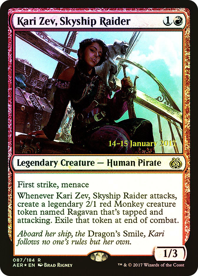 Kari Zev, Skyship Raider (Prerelease) (Aether Revolt) | Promo