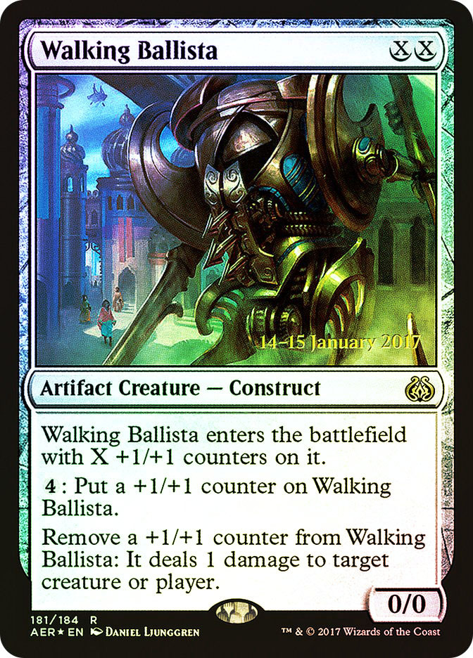 mtg cards like walking ballista Walking Ballista (Prerelease) (Aether Revolt) | Promo