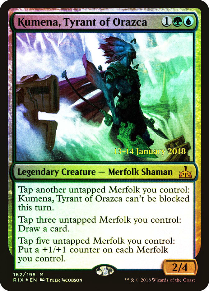 Kumena, Tyrant of Orazca (Prerelease) (Rivals of Ixalan) | Promo
